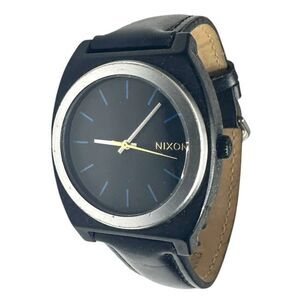 Nixon Minimal The Time Teller Designer 100M Diver Watch Polycarbonate Black Blue
